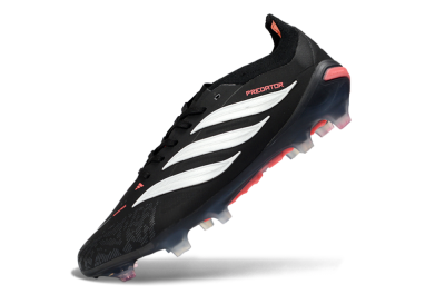 Adidas Predator 26 Elite FG Firm Ground Soccer Cleats - Black/Vibrant Red/Crystal White