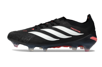 Adidas Predator 26 Elite FG Firm Ground Soccer Cleats - Black/Vibrant Red/Crystal White