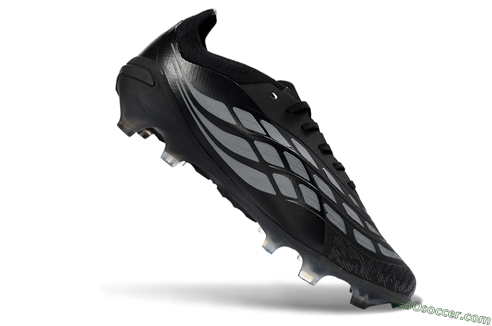 Adidas Predator 26 Elite FG Firm Ground Soccer Cleats - Black/Graphite Grey/Dark Shadow 5