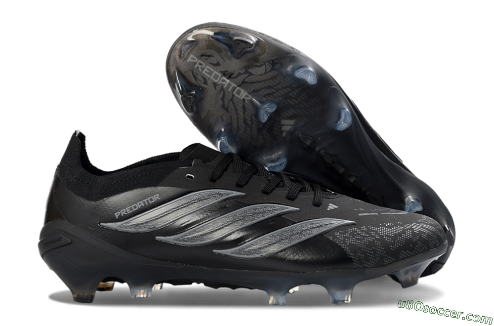 Adidas Predator 26 Elite FG Firm Ground Soccer Cleats - Black/Graphite Grey/Dark Shadow 1