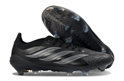 Adidas Predator 26 Elite FG Firm Ground Soccer Cleats - Black/Graphite Grey/Dark Shadow