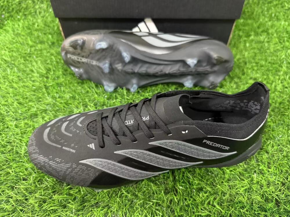 Adidas Predator 26 Elite FG Firm Ground Soccer Cleats - Black/Graphite Grey/Dark Shadow