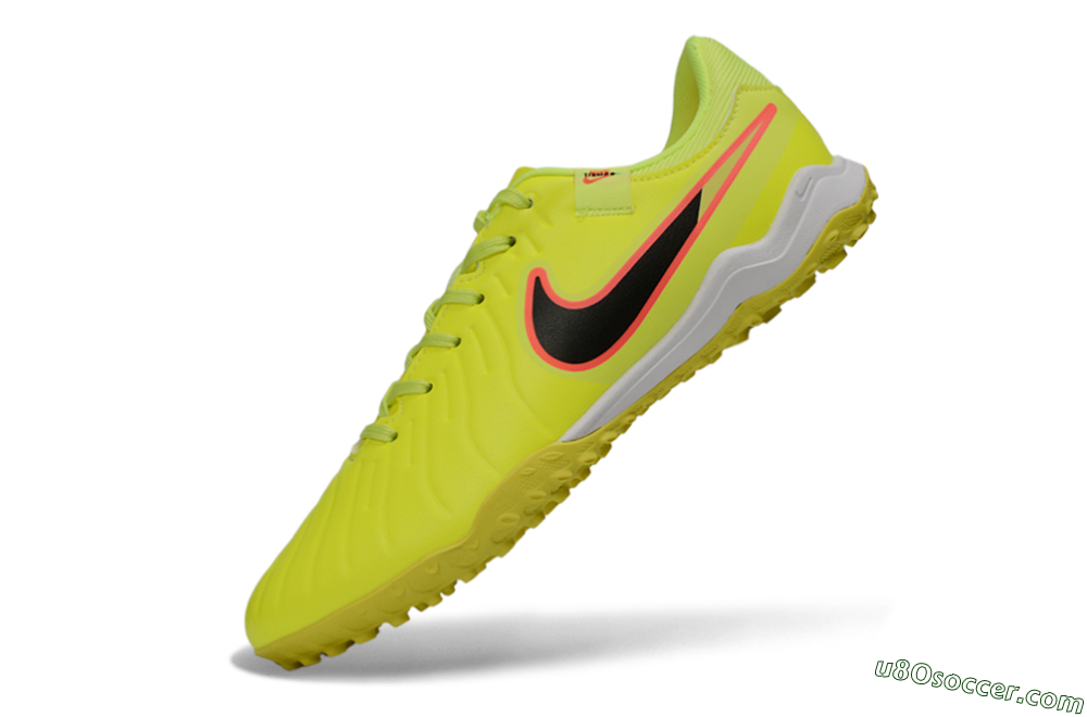 Nike Tiempo Legend 10 Academy TF Artificial Turf Soccer Shoes - Yellow/Electric Green/Hot Pink 5