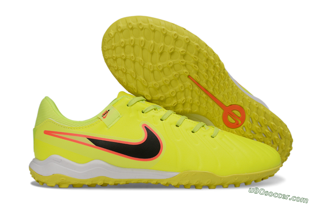 Nike Tiempo Legend 10 Academy TF Artificial Turf Soccer Shoes - Yellow/Electric Green/Hot Pink 1