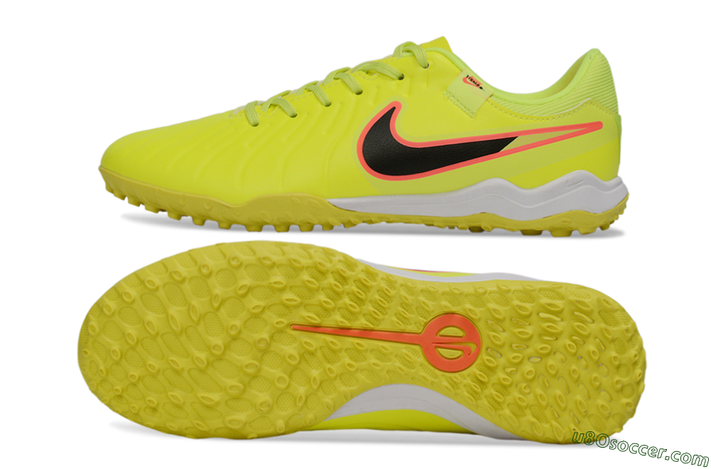 Nike Tiempo Legend 10 Academy TF Artificial Turf Soccer Shoes - Yellow/Electric Green/Hot Pink 0