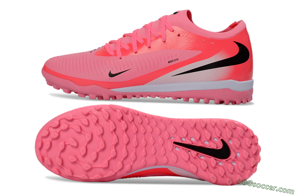 Nike Phantom 6 Elite Low TF Artificial Turf Soccer Shoes - Pink/Neon Pink/Black 0