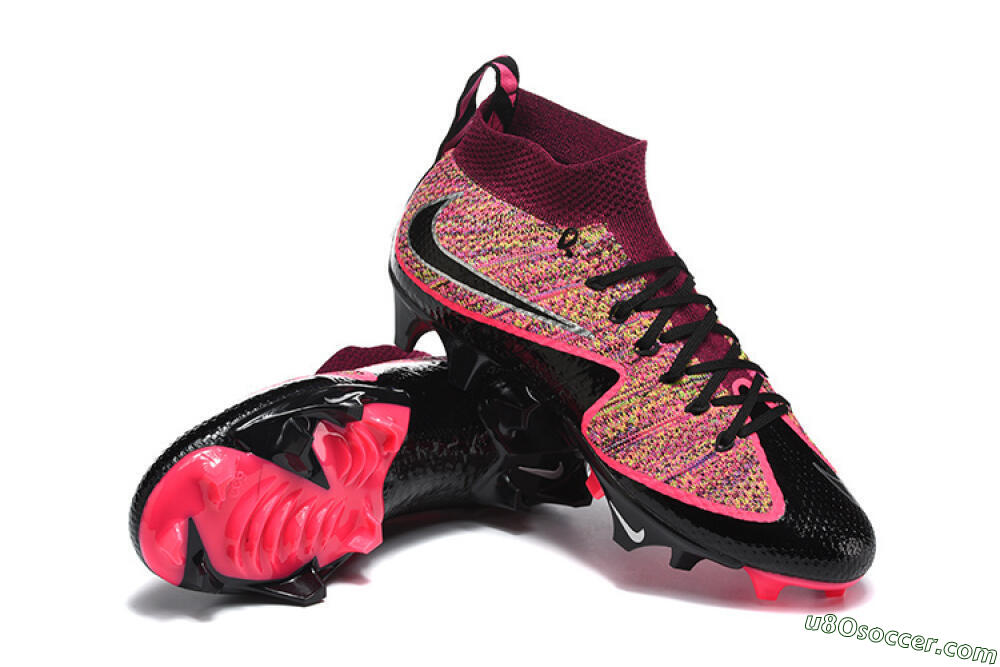 Nike Magista Obra FG Firm Ground Soccer Cleats - Black/Bright Pink/Crimson Red 4