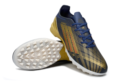 Adidas F50 Pro TF Artificial Turf Soccer Shoes - Navy/Metallic Gold/Dark Red