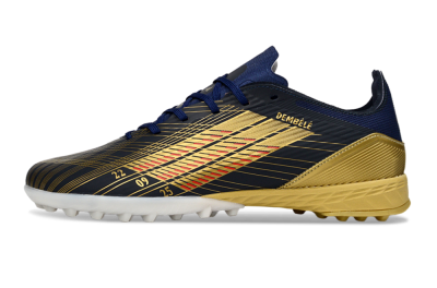 Adidas F50 Pro TF Artificial Turf Soccer Shoes - Navy/Metallic Gold/Dark Red