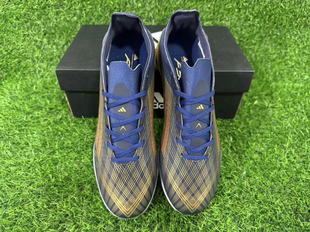 Adidas F50 Pro TF Artificial Turf Soccer Shoes - Navy/Metallic Gold/Dark Red