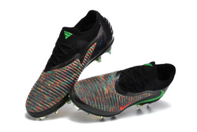 Nike Phantom 6 Elite High FG Firm Ground Soccer Cleats - Black/Electric Green/Red Blaze