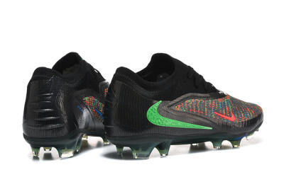 Nike Phantom 6 Elite High FG Firm Ground Soccer Cleats - Black/Electric Green/Red Blaze