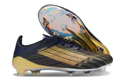 Dembélé x Adidas F50 Elite FG Firm Ground Soccer Cleats - Navy/Gold Rush/Shimmering Ocean