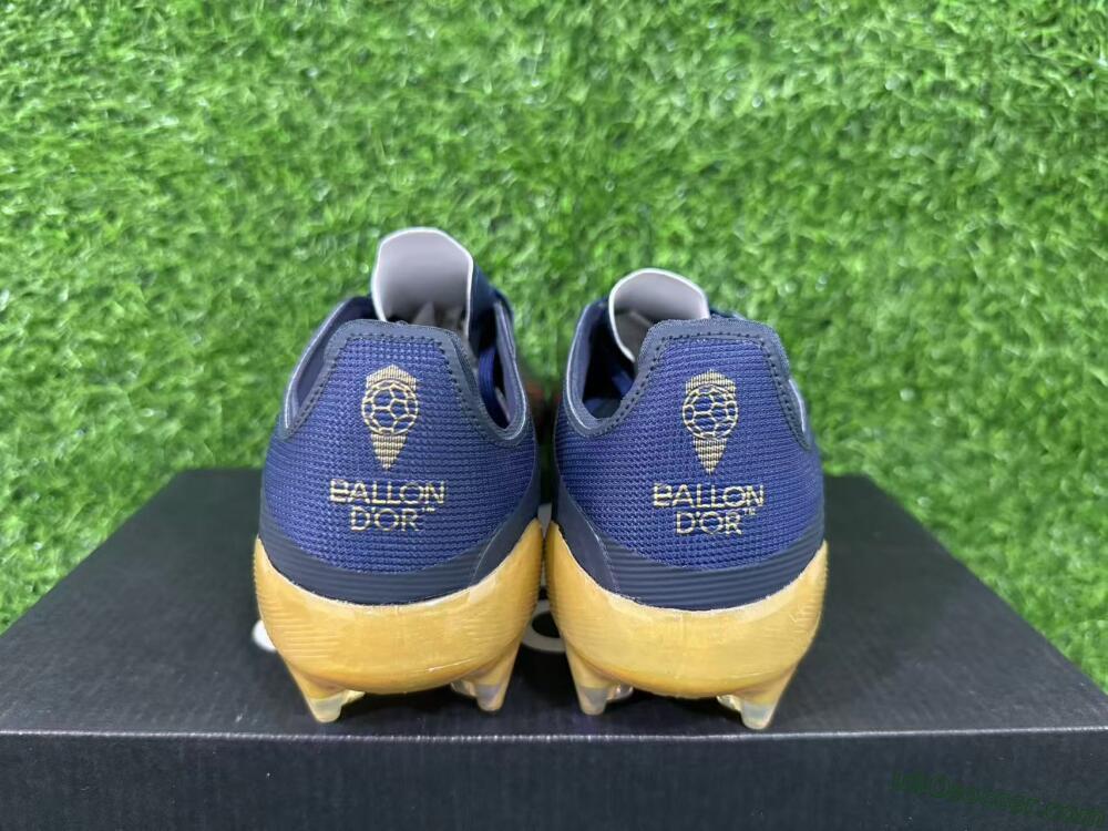 Dembélé x Adidas F50 Elite FG Firm Ground Soccer Cleats - Navy/Gold Rush/Shimmering Ocean