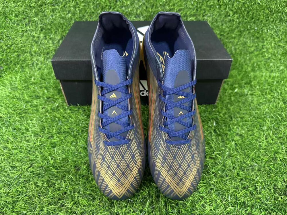 Dembélé x Adidas F50 Elite FG Firm Ground Soccer Cleats - Navy/Gold Rush/Shimmering Ocean