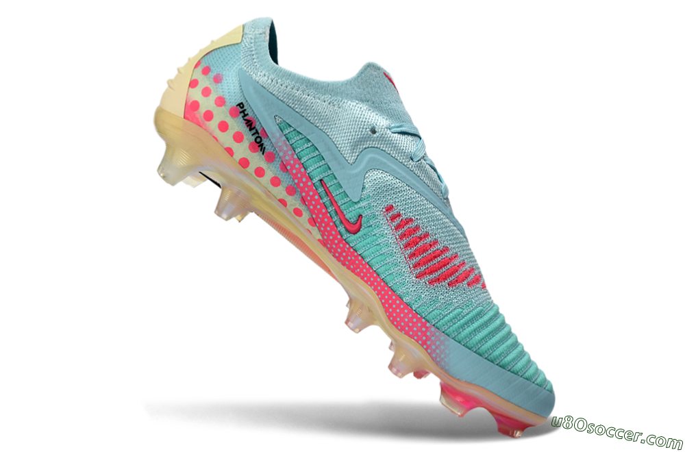 Nike Phantom 6 Elite Low FG Firm Ground Soccer Cleats - Aqua/Coral Pink/Soft Mint 4