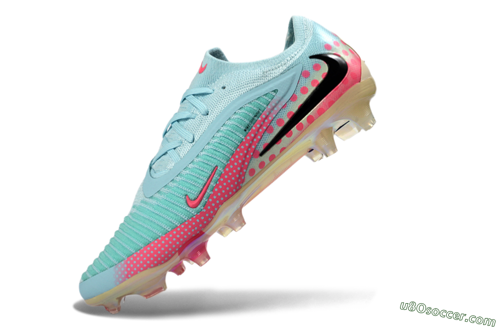 Nike Phantom 6 Elite Low FG Firm Ground Soccer Cleats - Aqua/Coral Pink/Soft Mint 5