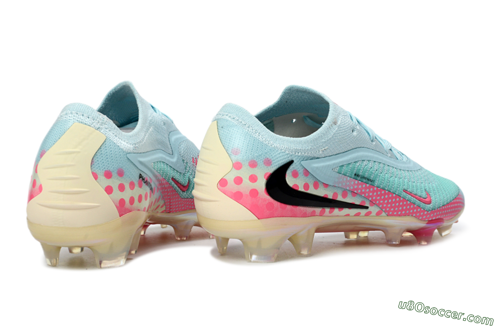 Nike Phantom 6 Elite Low FG Firm Ground Soccer Cleats - Aqua/Coral Pink/Soft Mint 6