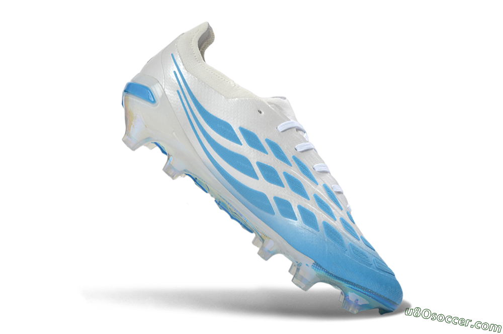 Adidas Predator 26 Elite FG Firm Ground Soccer Cleats - Blue/Sky Blue/Icy White 3