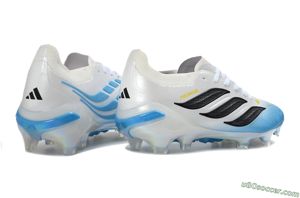 Adidas Predator 26 Elite FG Firm Ground Soccer Cleats - Blue/Sky Blue/Icy White 5