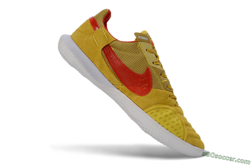 Nike Street Gato IC Indoor & Futsal Soccer Shoes - Yellow/Solar Yellow/Crimson Red 4