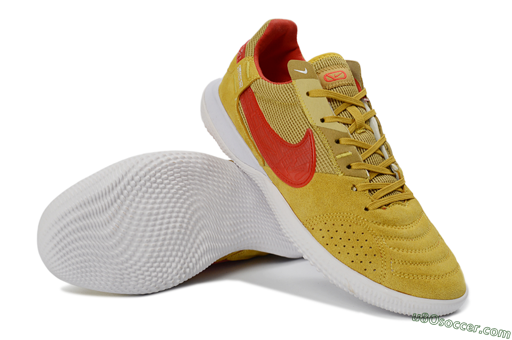 Nike Street Gato IC Indoor & Futsal Soccer Shoes - Yellow/Solar Yellow/Crimson Red 3