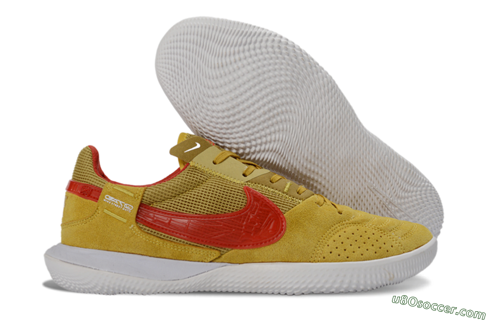 Nike Street Gato IC Indoor & Futsal Soccer Shoes - Yellow/Solar Yellow/Crimson Red 1