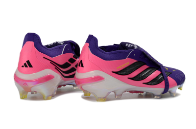 Adidas Predator 26 Elite Fold-Over Tongue FG Firm Ground Soccer Cleats - Purple/Neon Pink/Black