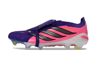 Adidas Predator 26 Elite Fold-Over Tongue FG Firm Ground Soccer Cleats - Purple/Neon Pink/Black