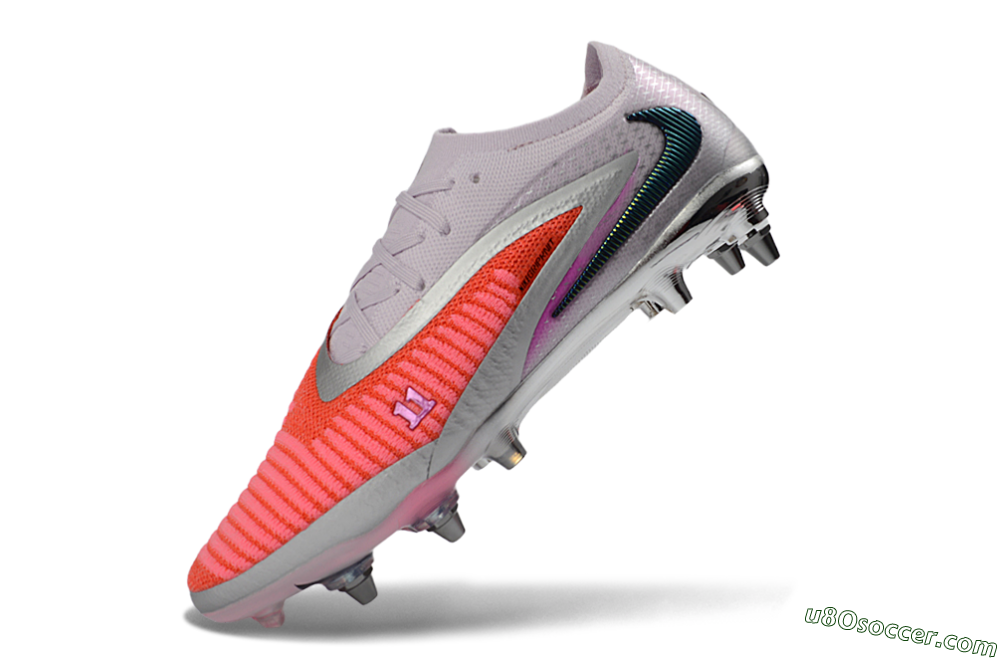Nike Phantom 6 Elite Low SG Soft Ground Soccer Cleats - Pink/Electric Orange/Silver 5
