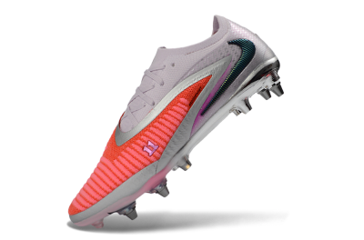 Nike Phantom 6 Elite Low SG Soft Ground Soccer Cleats - Pink/Electric Orange/Silver