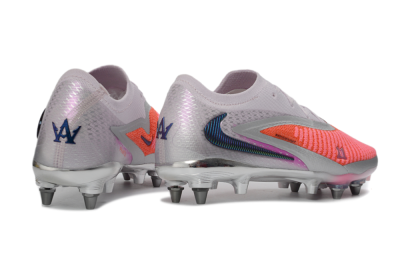 Nike Phantom 6 Elite Low SG Soft Ground Soccer Cleats - Pink/Electric Orange/Silver