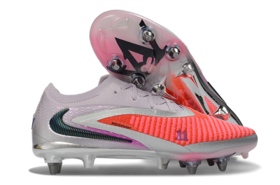 Nike Phantom 6 Elite Low SG Soft Ground Soccer Cleats - Pink/Electric Orange/Silver