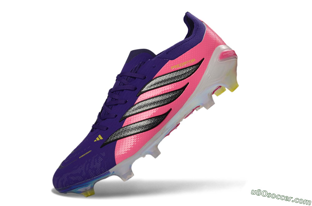 Adidas Predator 26 Elite FG Firm Ground Soccer Cleats - Purple/Vibrant Pink/Black 5
