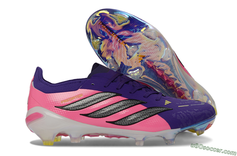 Adidas Predator 26 Elite FG Firm Ground Soccer Cleats - Purple/Vibrant Pink/Black 1
