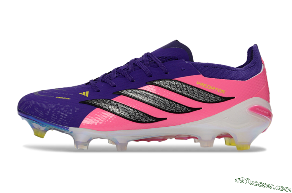 Adidas Predator 26 Elite FG Firm Ground Soccer Cleats - Purple/Vibrant Pink/Black 2