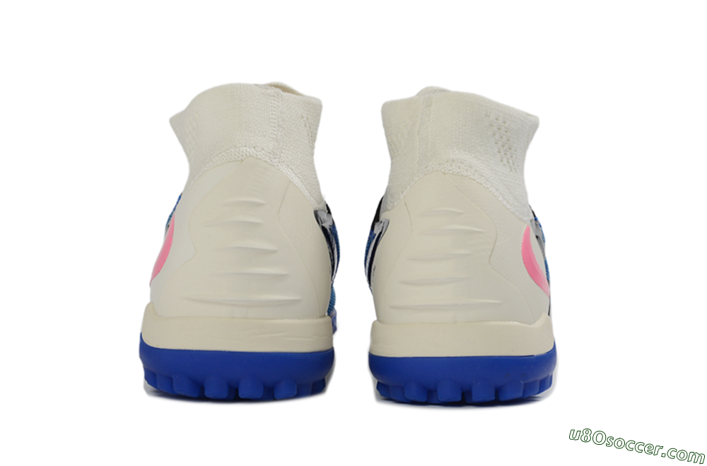 Nike Phantom 6 Elite High TF Artificial Turf Soccer Shoes - Blue/Electric Blue/Fuchsia Pink 5