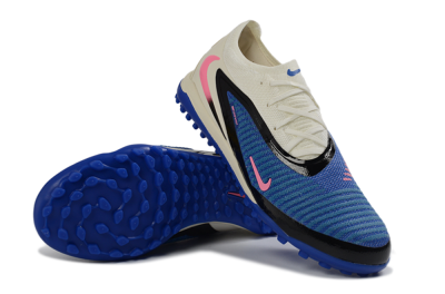 Nike Phantom 6 Elite Low TF Artificial Turf Soccer Shoes - Blue/Electric Blue/Soft Pink