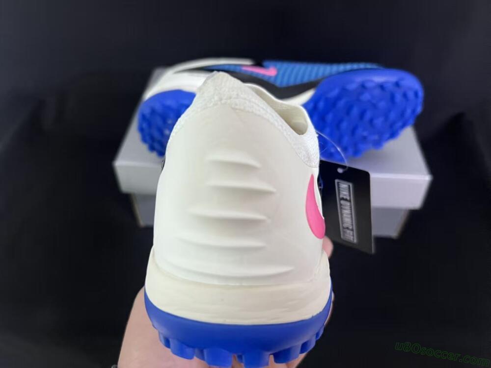 Nike Phantom 6 Elite Low TF Artificial Turf Soccer Shoes - Blue/Electric Blue/Soft Pink