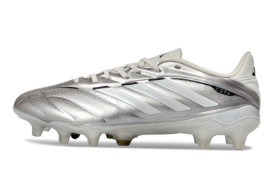 Adidas Copa Pure 3 FG Firm Ground Soccer Cleats - Silver/Metallic Grey/White