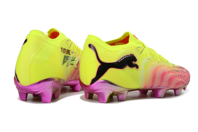 Puma Future 8 Ultimate FG Firm Ground Soccer Cleats - Yellow/Neon Pink/Gold