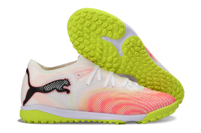 Puma Future 8 Ultimate TF Artificial Turf Soccer Shoes - Pink/Lime Green/White