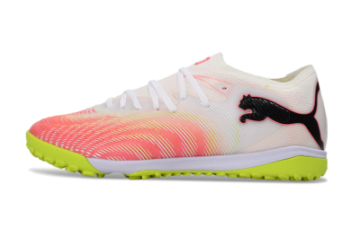 Puma Future 8 Ultimate TF Artificial Turf Soccer Shoes - Pink/Lime Green/White