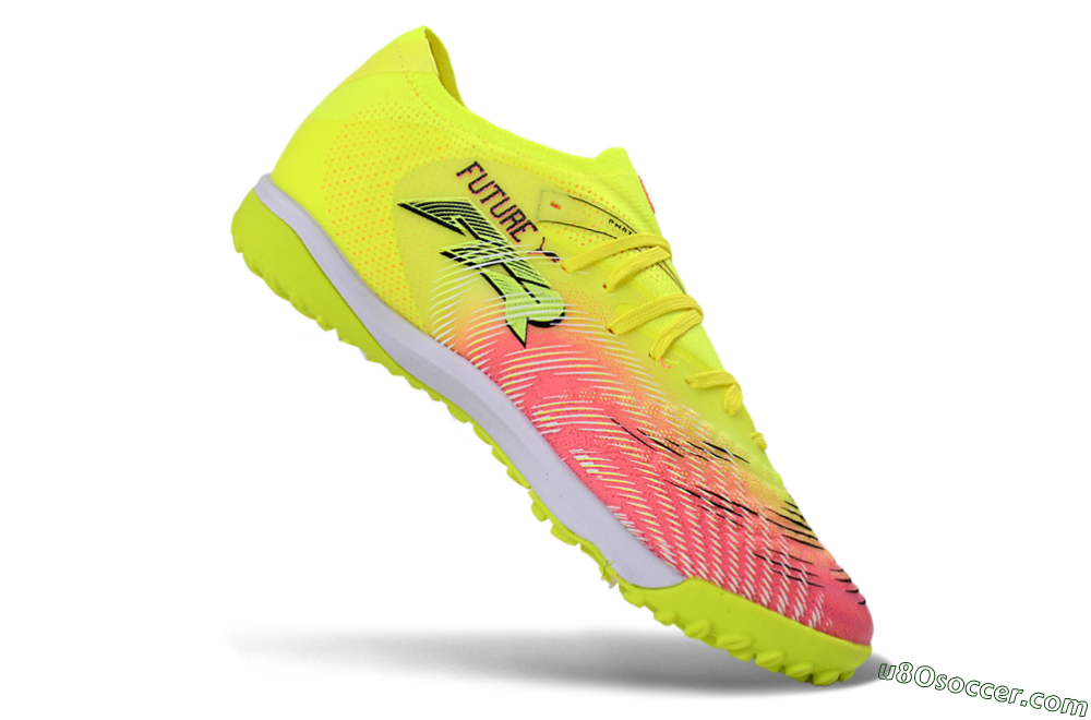 Puma Future 8 Ultimate TF Artificial Turf Soccer Shoes - Yellow/Vibrant Pink/Electric Green 4