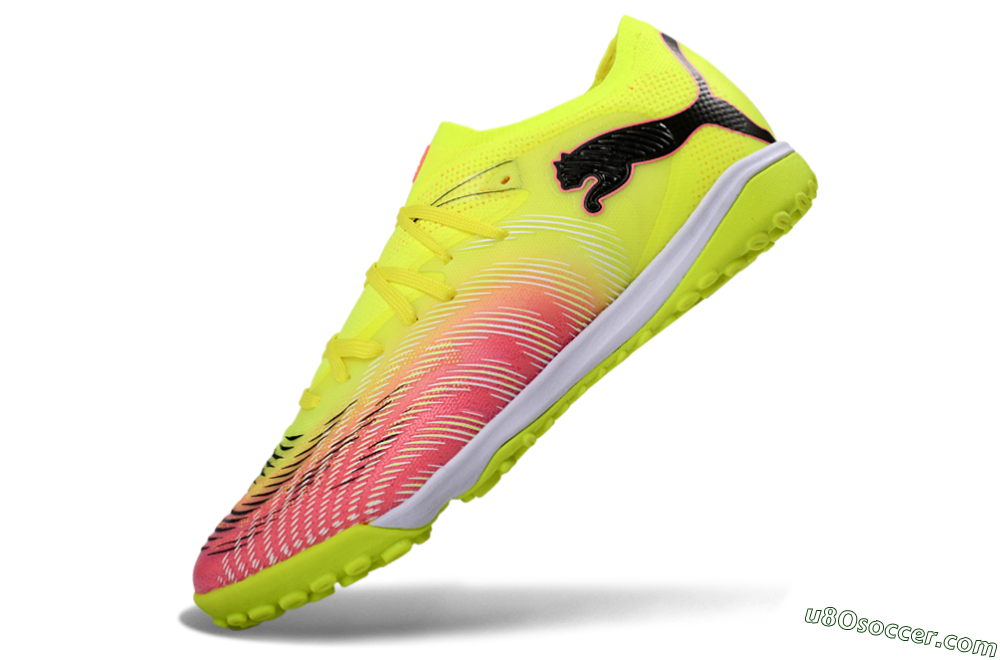 Puma Future 8 Ultimate TF Artificial Turf Soccer Shoes - Yellow/Vibrant Pink/Electric Green 5