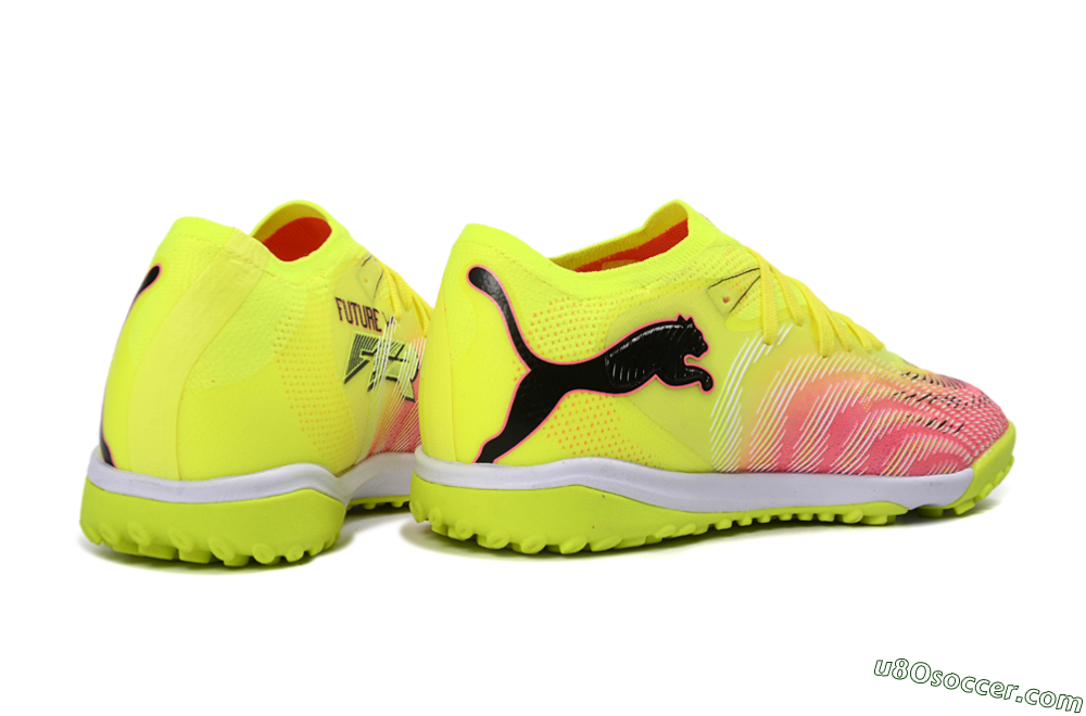 Puma Future 8 Ultimate TF Artificial Turf Soccer Shoes - Yellow/Vibrant Pink/Electric Green 6