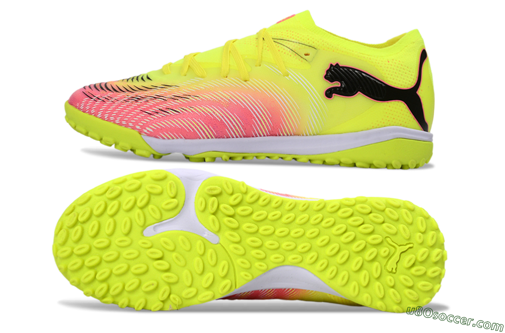 Puma Future 8 Ultimate TF Artificial Turf Soccer Shoes - Yellow/Vibrant Pink/Electric Green 0