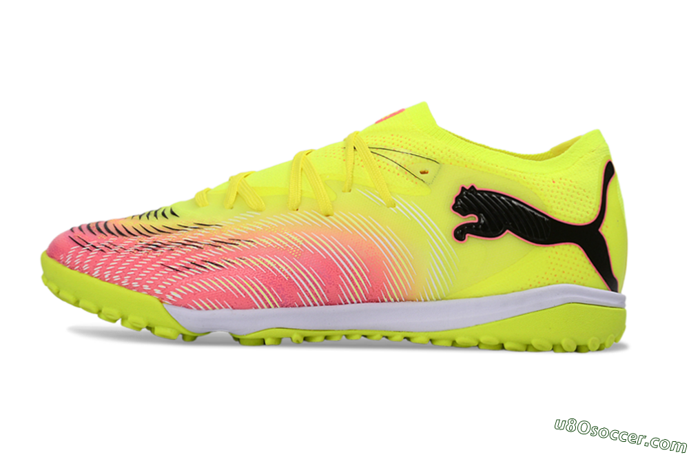 Puma Future 8 Ultimate TF Artificial Turf Soccer Shoes - Yellow/Vibrant Pink/Electric Green 2