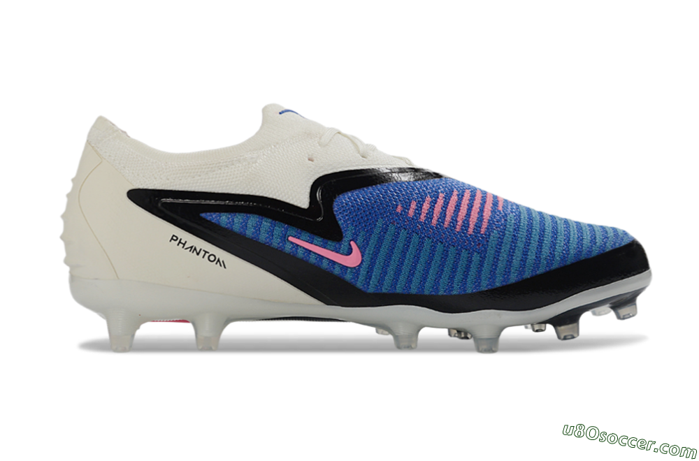 Nike Phantom 6 Elite Low FG Firm Ground Soccer Cleats - Blue/Electric Blue/Fierce Pink 7