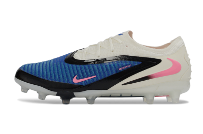 Nike Phantom 6 Elite Low FG Firm Ground Soccer Cleats - Blue/Electric Blue/Fierce Pink